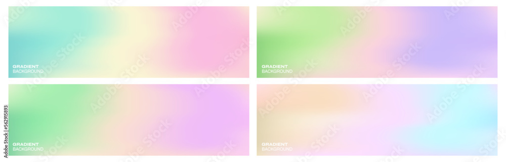 Obraz premium Backgrounds with colorful pastel gradations for your web page, covers, invitation, poster and more. Vector illustration.