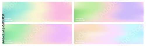 Backgrounds with colorful pastel gradations for your web page, covers, invitation, poster and more. Vector illustration.