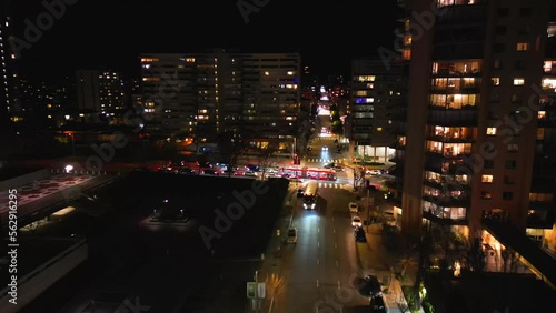 Wallpaper Mural Above San Francisco at night.Aerial cinematic shot Torontodigital.ca