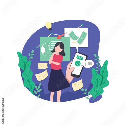 Modern Business Flat Illustrations 