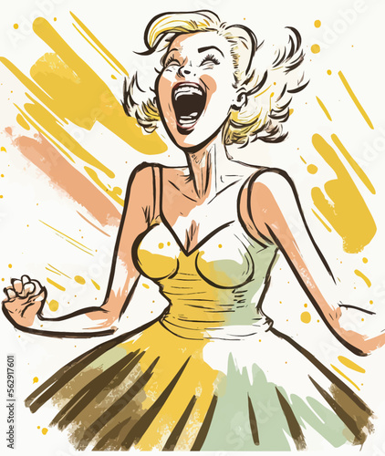 Woman releasing her anger and frustration with a loud scream and forceful energy. A vivid depiction of powerful emotion.
