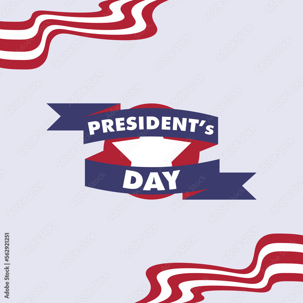 happy presidents day design vector