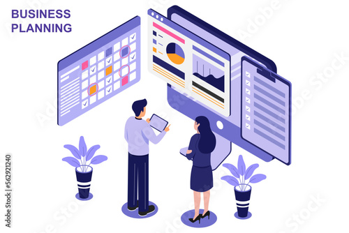 Business Planning Isometric Illustration