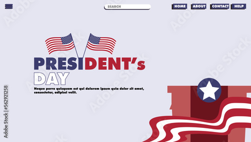 happy presidents day design vector