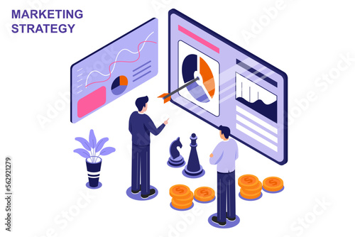 Marketing Strategy Isometric Illustration