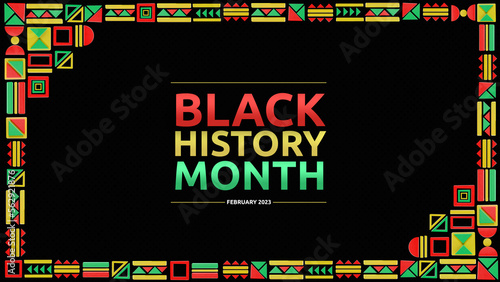 Black history month celebrate.3d style design graphic photo