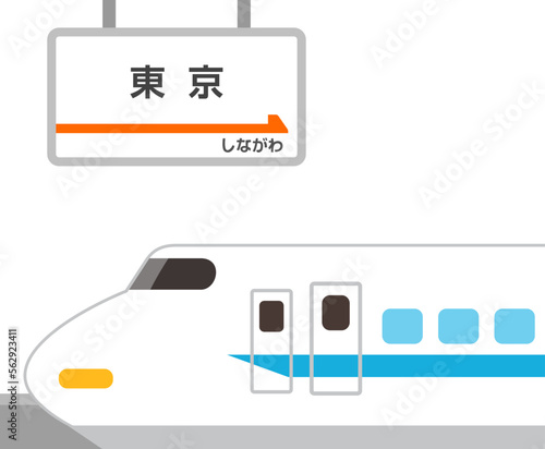 新幹線と東京駅の駅名標