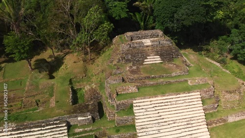 Altun Ha, Mayan Temple in Belize Drone Video Shot, Aerial Footage photo