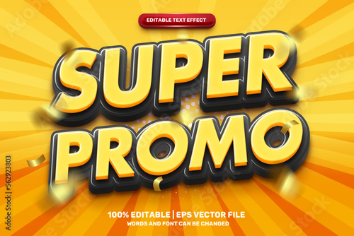 Super Promo Sale 3d editable text effect