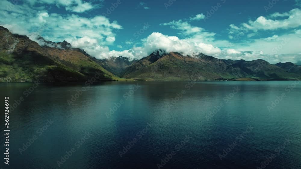New Zealand Aerial Drone View of Mountains on Lake Wakatipu, Glenorchy 2 New Zealand Aerial Drone View of Mountains on Lake Wakatipu, Glenorchy 2