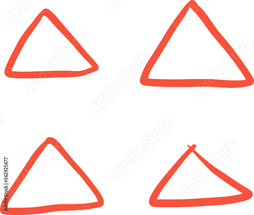 手書きの三角セット