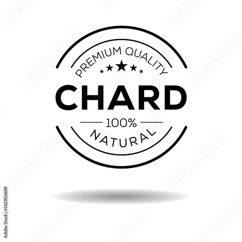 Creative (Chard), Chard label, vector illustration.