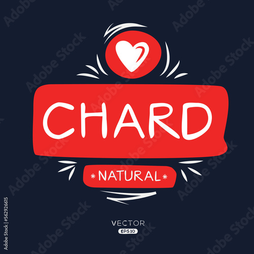 Creative (Chard), Chard label, vector illustration.