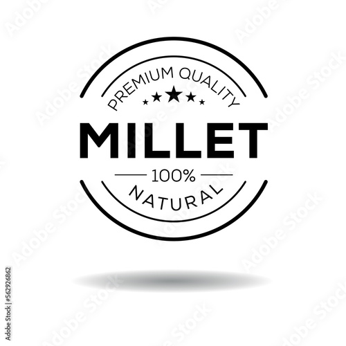 Creative (Millet), Millet label, vector illustration.