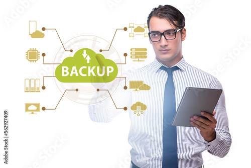 Disaster recovery plan and backup concept photo