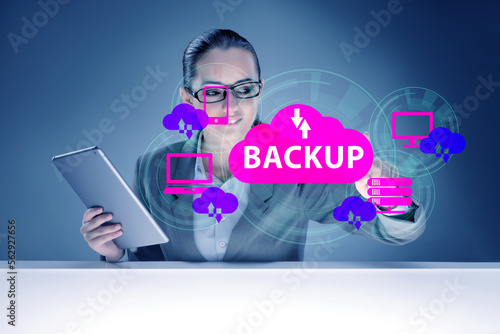 Disaster recovery plan and backup concept photo