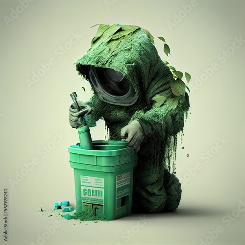 Colourful Greenwashing Concept Generative AI Illustration photo