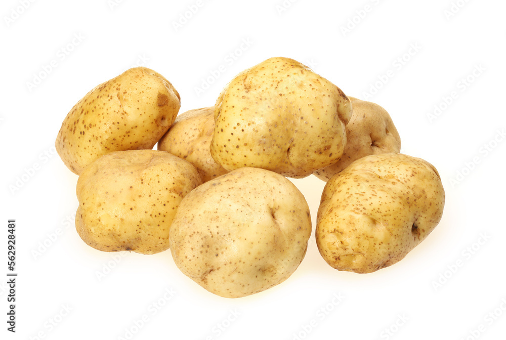 New potato isolated on white background New potato isolated on white background