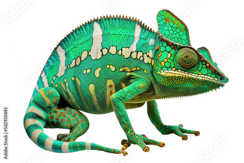 Chameleon isolated on white background  generative ai  PNG
