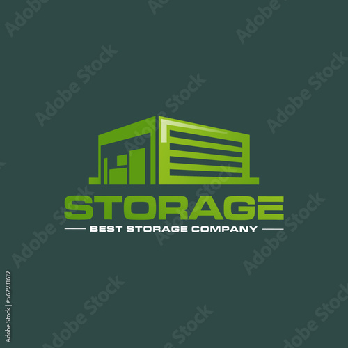 Illustration vector graphic of self storage company logo design template