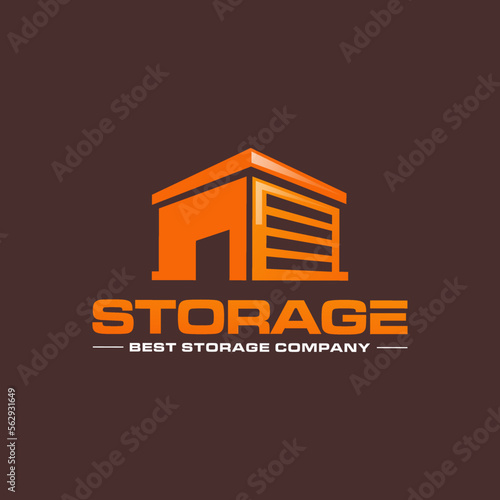 Illustration vector graphic of self storage company logo design template
