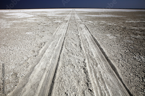 The Makgadikgadi salt Pan,  northeastern Botswana