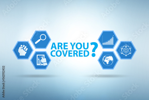 Comprehensive insurance concept with question