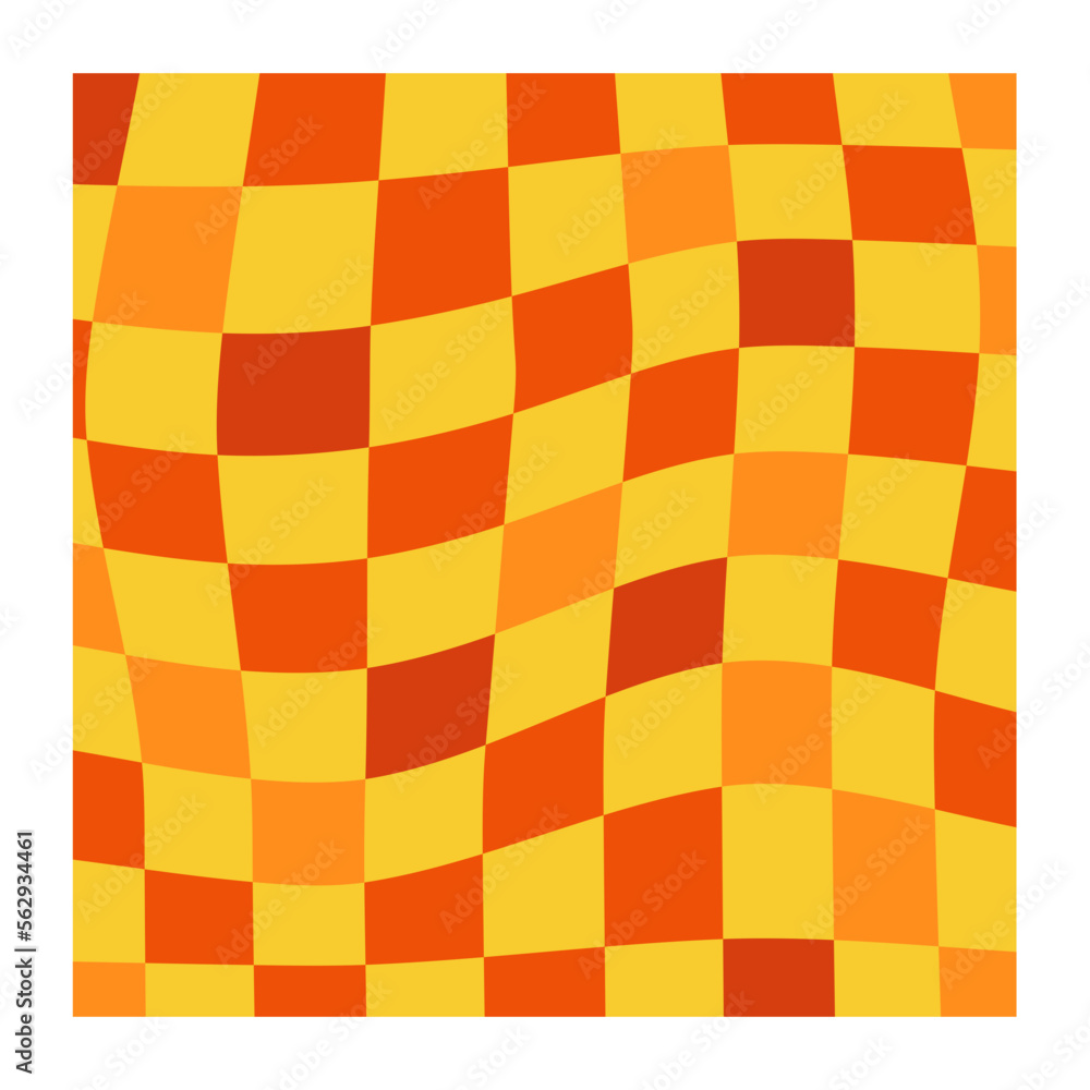 Retro distorted checkered background yellow and orange plaid Retro distorted checkered background yellow and orange plaid