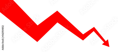 Drop arrow business market crisis background design template. Economy financial crash concept. Stock, forex, crypto, bond investment statistic.