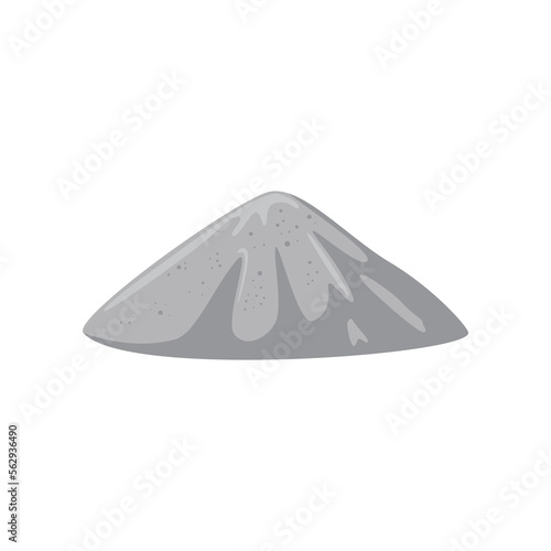 Pile of concrete or gypsum vector illustration. Pile of concrete or gypsum isolated on white background. Construction concept