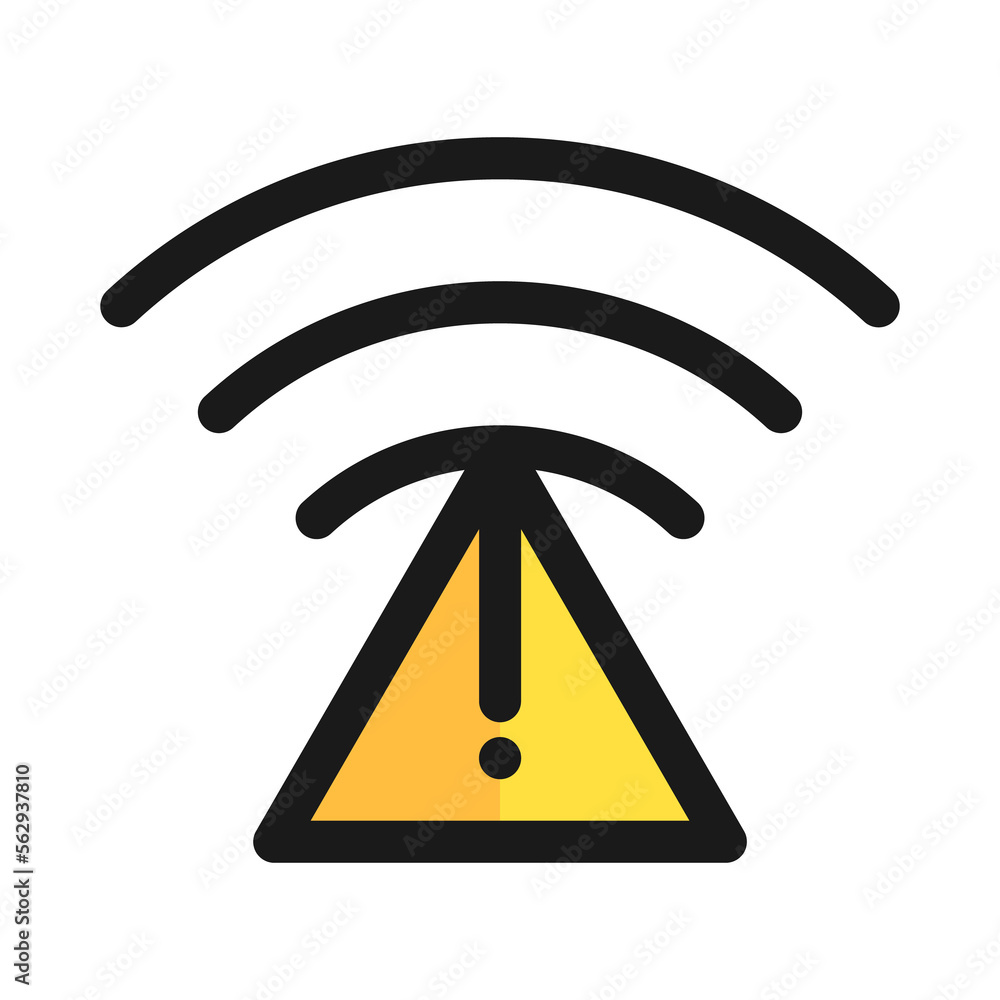 Offline internet line icon. Lost connection illustration Offline internet line icon. Lost connection illustration