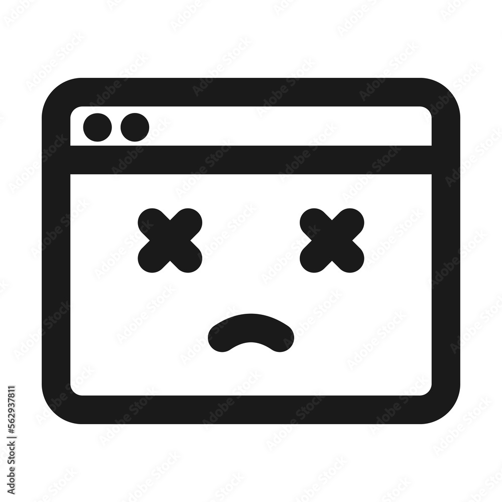 Offline internet line icon. Lost connection illustration