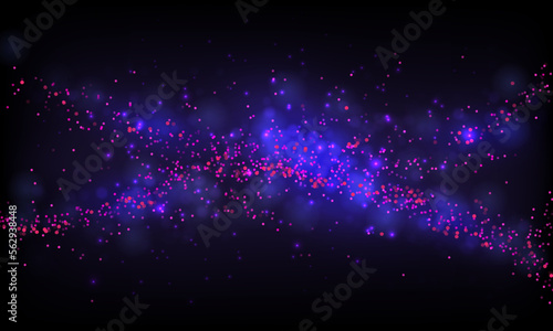Abstract blue mist element on black background