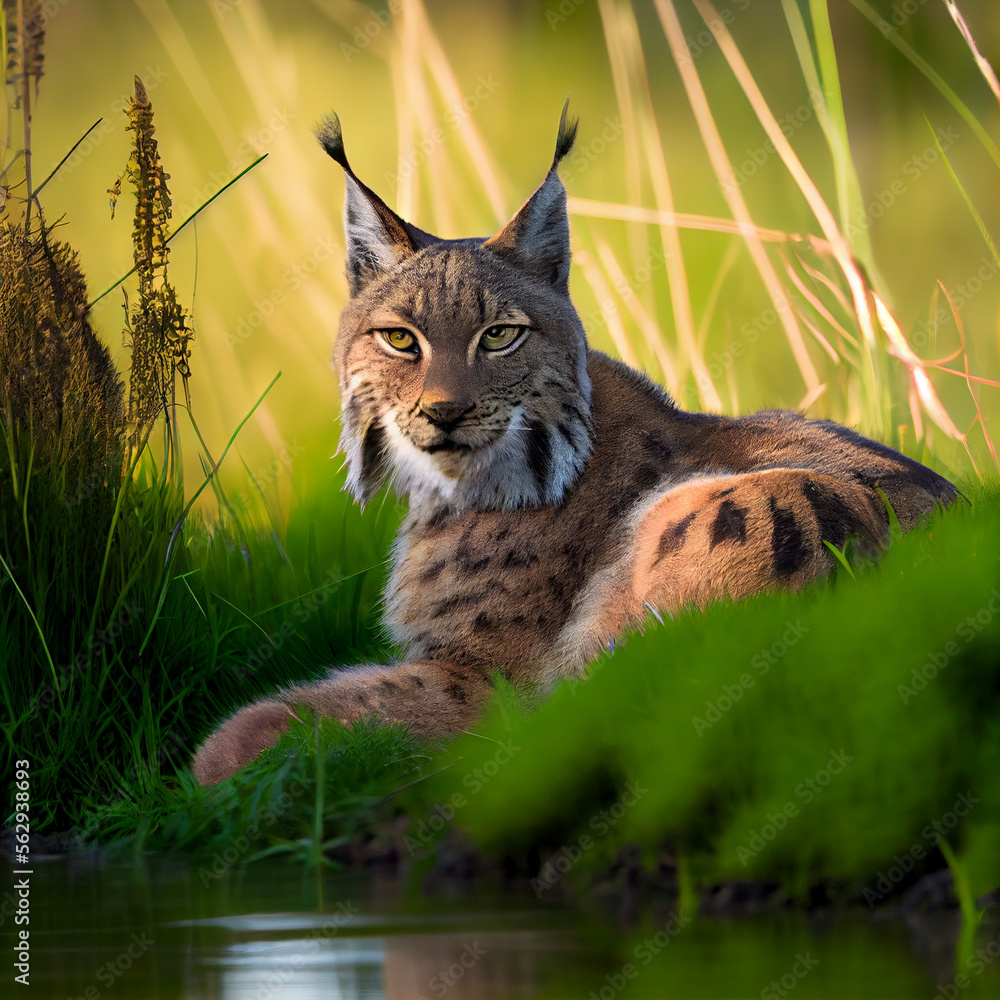 Obraz premium Lynx , created with Generative AI technology.