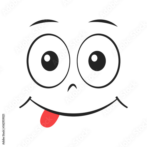 Cartoon savouring food face vector illustration
