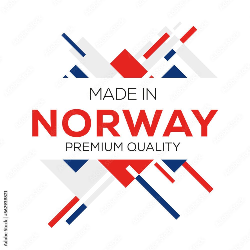 Made in Norway, vector illustration.