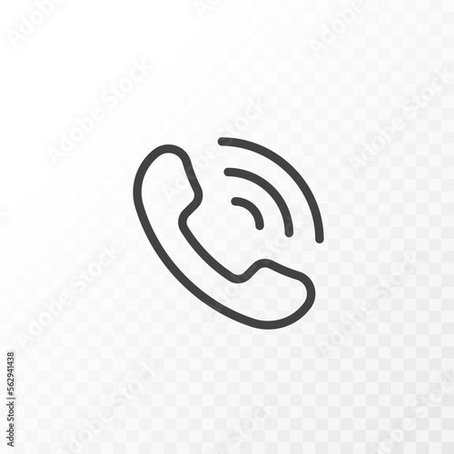 Outline style ui icons collection. Vector black linear illustration. Phone handset call conversartion and customer support line symbol isolated on background, Design element.