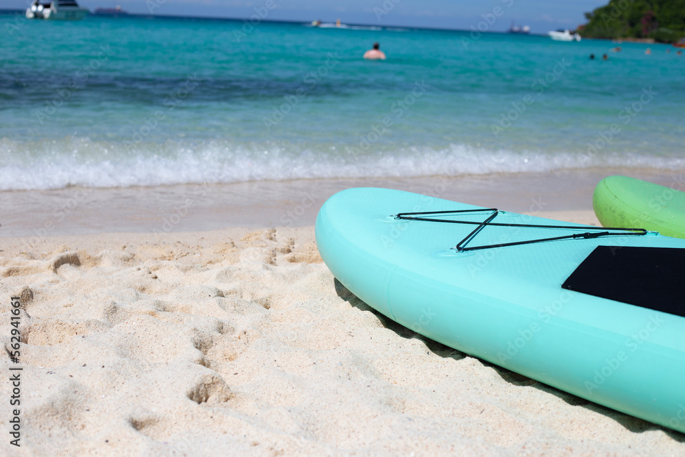 Sup board on the beach. Tien beach, Koh Larn Pattaya, Thailand Sup board on the beach. Tien beach, Koh Larn Pattaya, Thailand