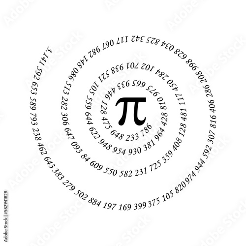 Happy international day of mathematics vector background illustration. World Pi Day banner