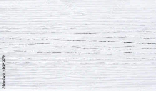 White paint on cracked wood desk background texture pattern.