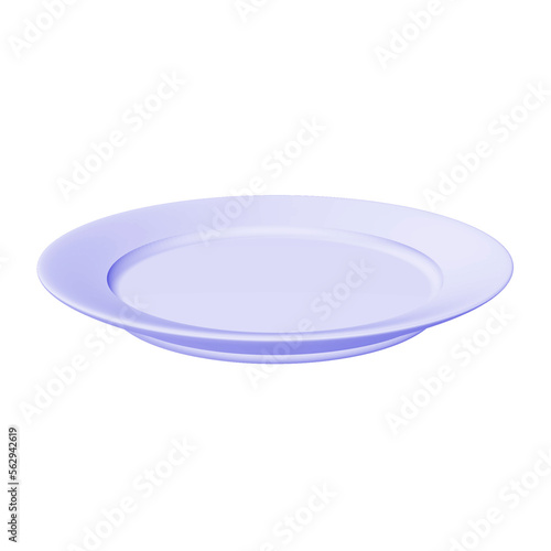 Ceramic plate on a white background is isolated.
