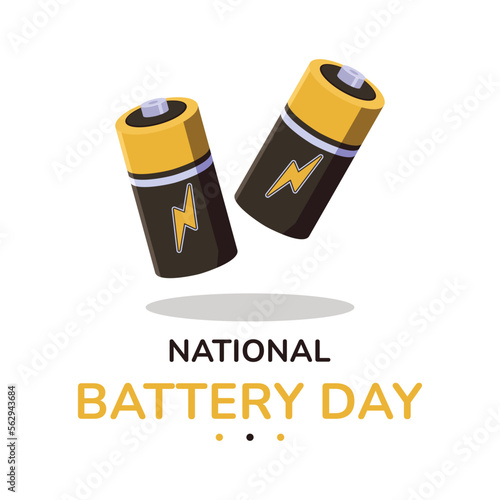 National battery day vector graphic