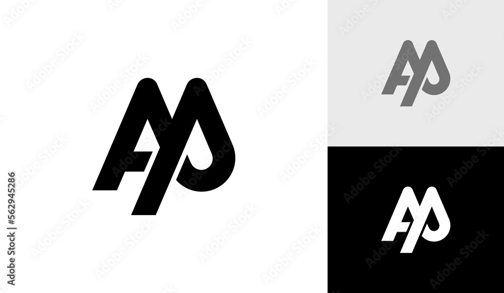 Letter AP initial monogram logo design vector Letter AP initial monogram logo design vector