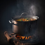 soup cooked on low heat, generative AI 