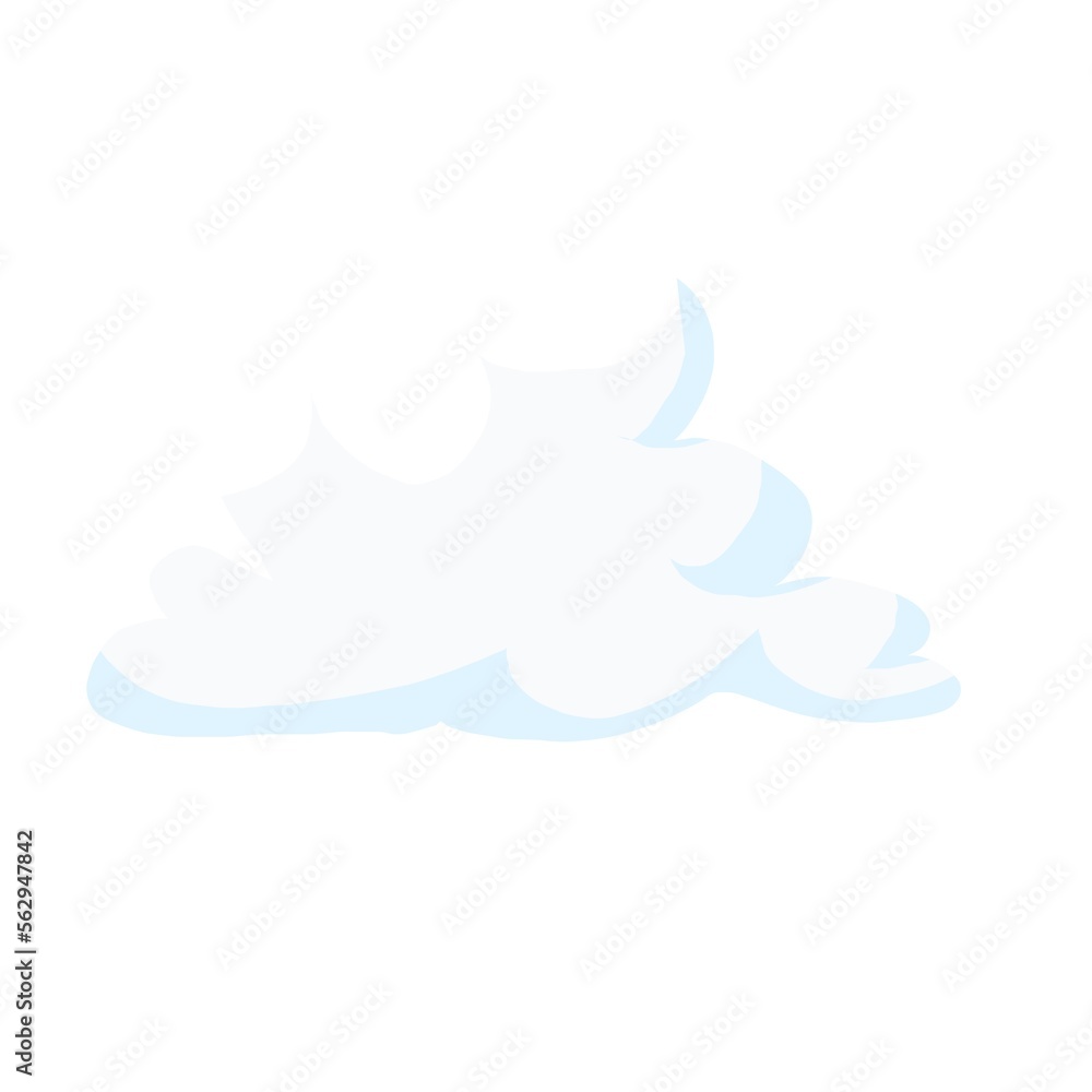 Obraz premium White fluffy cloud.