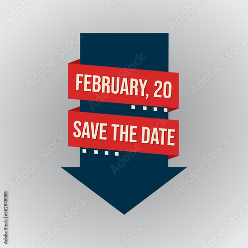 Save The Date. Speech Bubble, Banner, Paper, Label Template. Vector Stock Illustration