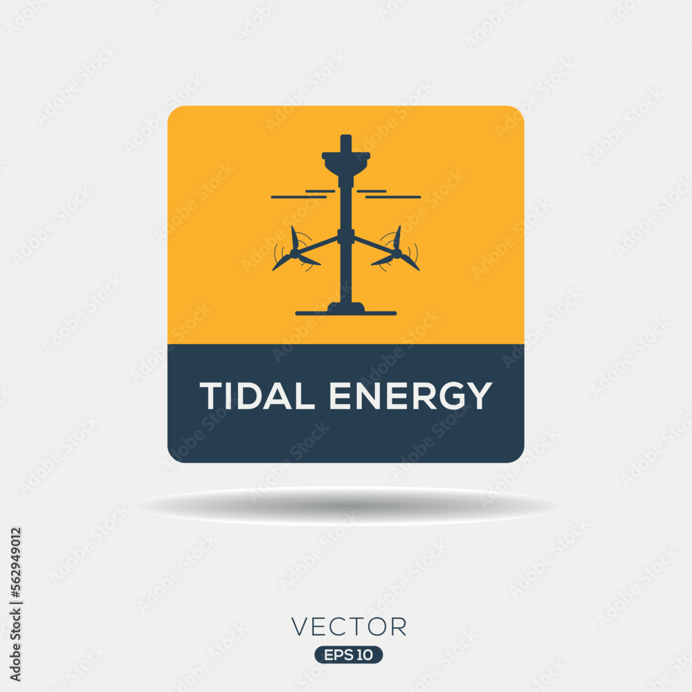 Creative (Tidal energy) Icon, Vector sign.