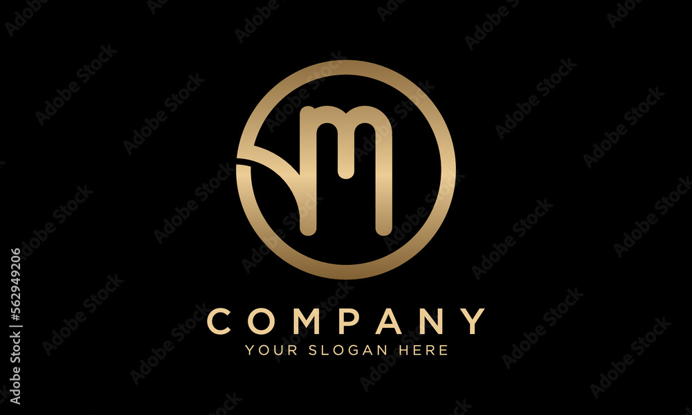 M Letter Logo With Circle Shape. Modern Unique Creative M Logo Design Vector Template. Elegant Identity Design In Gold Color. M Letter Logo With Circle Shape. Modern Unique Creative M Logo Design Vector Template. Elegant Identity Design In Gold Color.