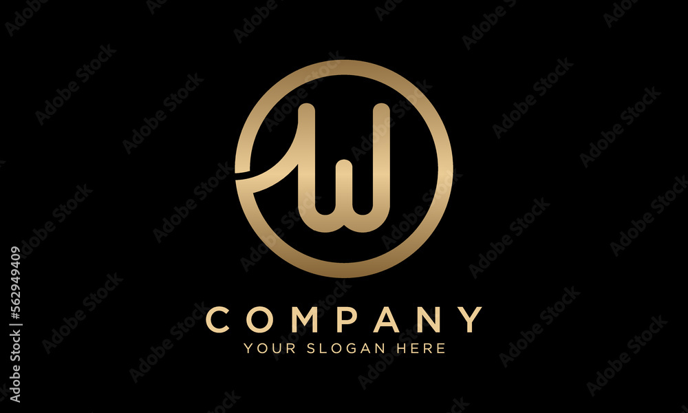 W Letter Logo With Circle Shape. Modern Unique Creative W Logo Design Vector Template. Elegant Identity Design In Gold Color. W Letter Logo With Circle Shape. Modern Unique Creative W Logo Design Vector Template. Elegant Identity Design In Gold Color.