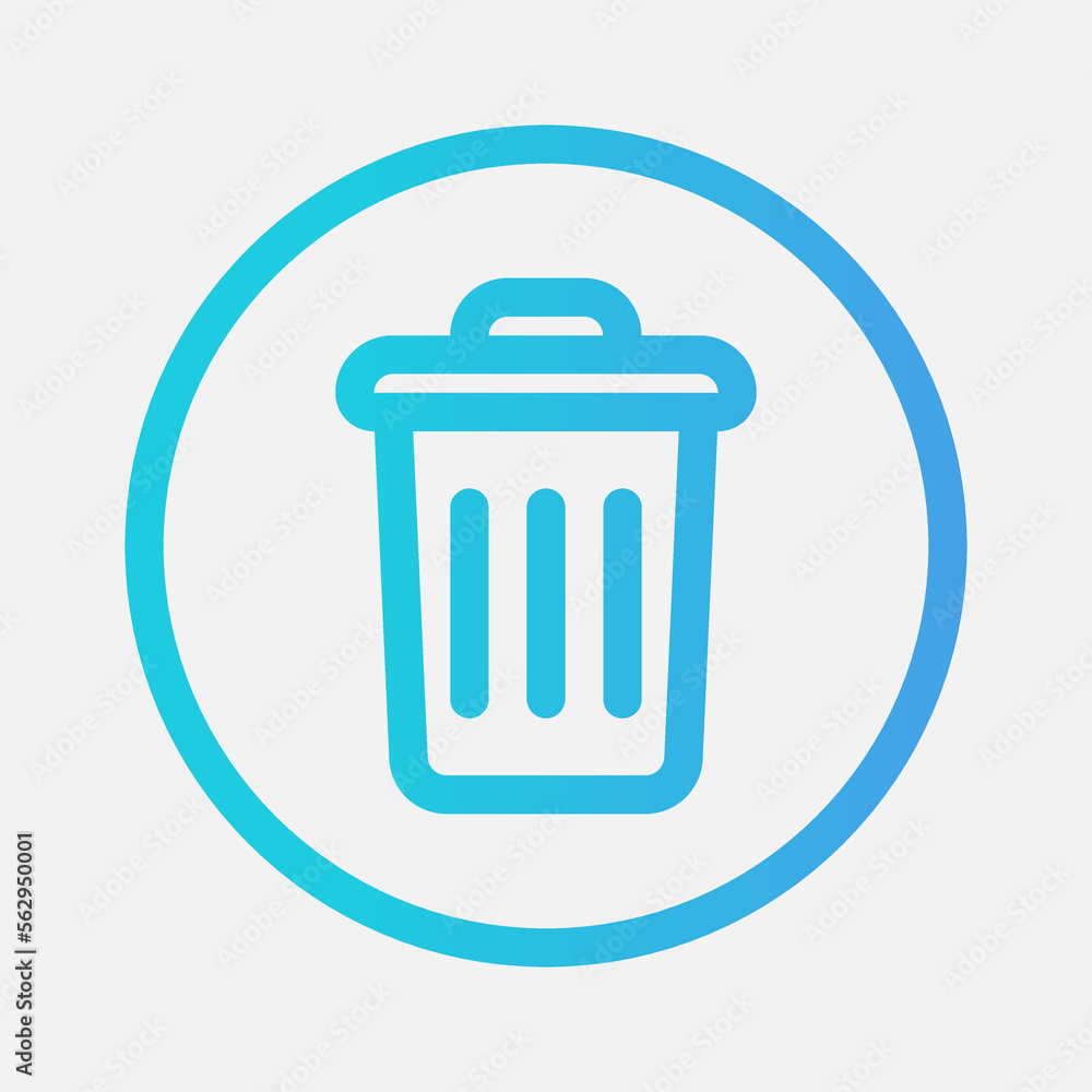 Delete icon in gradient style about essentials, use for website mobile app presentation Delete icon in gradient style about essentials, use for website mobile app presentation